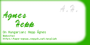 agnes hepp business card